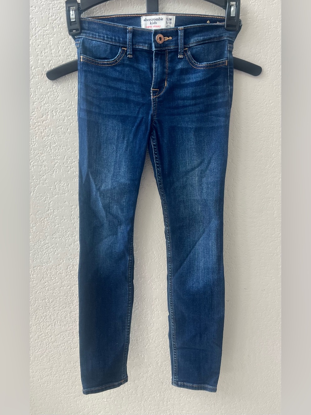 Abercrombie Kids Super Skinny Jeans Girls 9/10 Slim Fit Medium Wash Blue